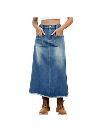 Long jean skirts 70s on sale