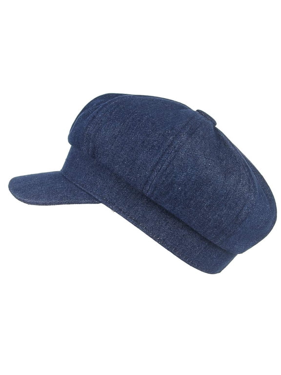 Women Denim Visor Hat Classic-Soft Fit Beret Cap Dark Blue for your next vacation to romantic or just a regular day