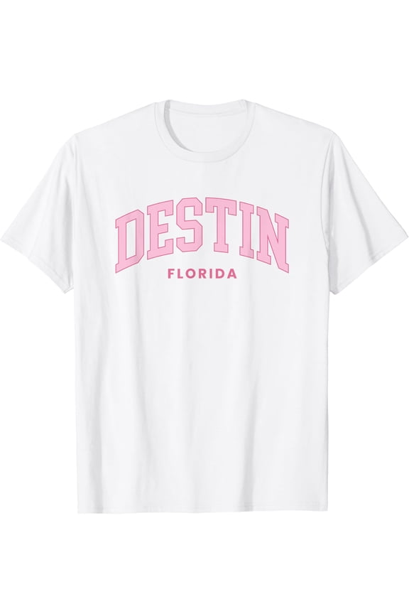 Women Destin Florida Pink Retro Coastal T Shirt All Size S-5XL