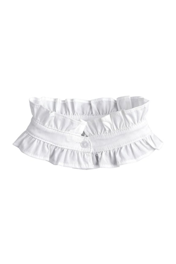 Women Detachable Blouse Collar Neck Ruff Choker Decorative Pleated Ruffled False Collar Half Shirt Clothing Accessory