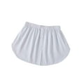 thumbnail image 1 of Women Detachable Underskirt Fake Shirt Adjustable Lower Sweep Skirt Blouse Tail Irregular Hem White L, 1 of 8