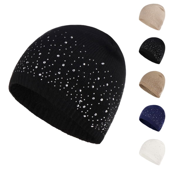 Women Diamond Knit Beret Hat – Thick Warm Soft Beanie Style, Elegant Winter Fashion Accessory, Sparkly Cozy Painter Cap for Casual Wear