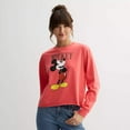thumbnail image 1 of The Walt Disney Company by Mad Engine Mickey Mouse Graphic Prints Long Sleeve T-Shirts (Women's Juniors), 1 of 4