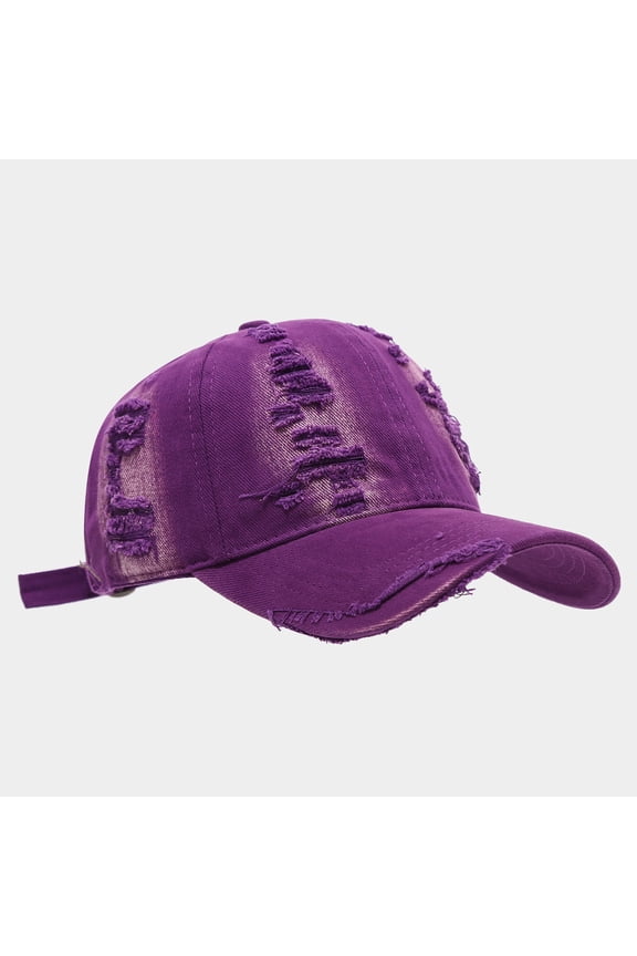 Women Distressed Baseball Cap Washed Cotton Adjustable Vintage Dad Hat