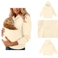 thumbnail image 1 of Women Dog Pouch Hoodie Oversized Kitten Puppy Carrier Hood Fashionable Long Sleeve Oversized Pocket Dog Pocket Hoodie Fall Winter Clothes, 1 of 7