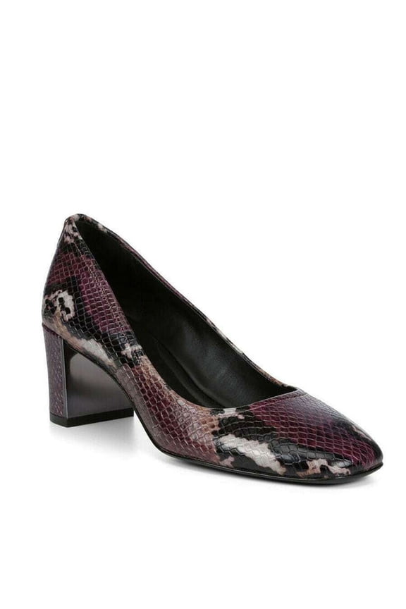 Women Donald Pliner Corin Block-Heel Pumps Variety B4HP (US 6,Plum Snake)