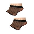 thumbnail image 1 of Unique Bargains Women Dots Pattern Ankle Length Stretchy Sheer Socks 10 Pairs Black, 1 of 5