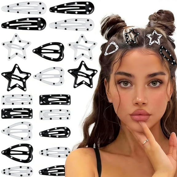 Women Dotted Hair Barrette Hair Clip 2000s Side Clip Fashionable Elegant Sweet Star Photo Props
