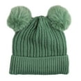 thumbnail image 1 of Women Double Pom Pom Beanies Hat, Winter Hats for Women Cold Weather Warm Knit., 1 of 2