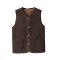 thumbnail image 1 of Women Double-Sided Wear Lamb Wool Vest Loose Sleeveless Corduroy Waistcoat Jacket Pocket Gilet, 1 of 6
