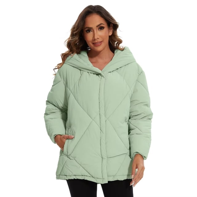 Women Down Coats Puffer hood warm Jacket for ladies winter outwear