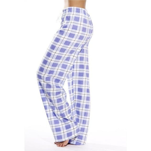 Women Drawstring Plaid Pajama Pants Soft Comfy Elastic Waist Loungewear Bottoms Sleep Trousers for Teens Purple XXL