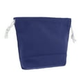 thumbnail image 1 of Women Drawstring Small Makeup Bag for Outdoor Activities Vacations Navy Blue Canvas, 1 of 2
