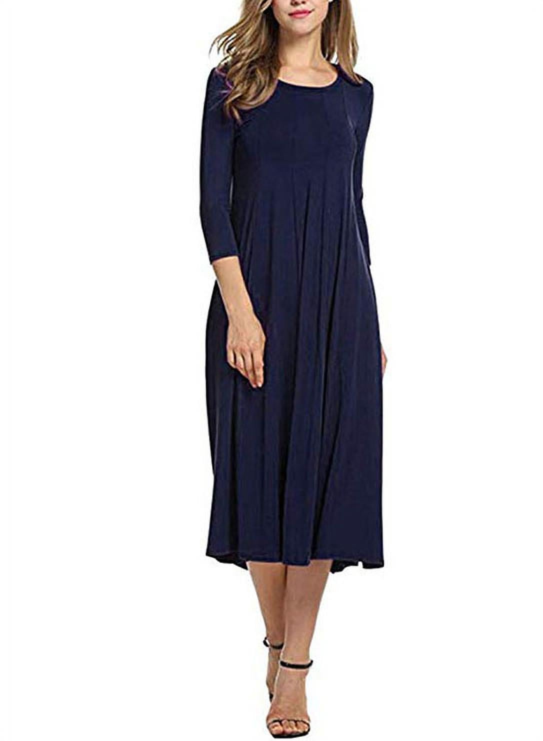 Women Dress Clearance Casual Half Sleeve Loose Ladies Evening Long Maxi