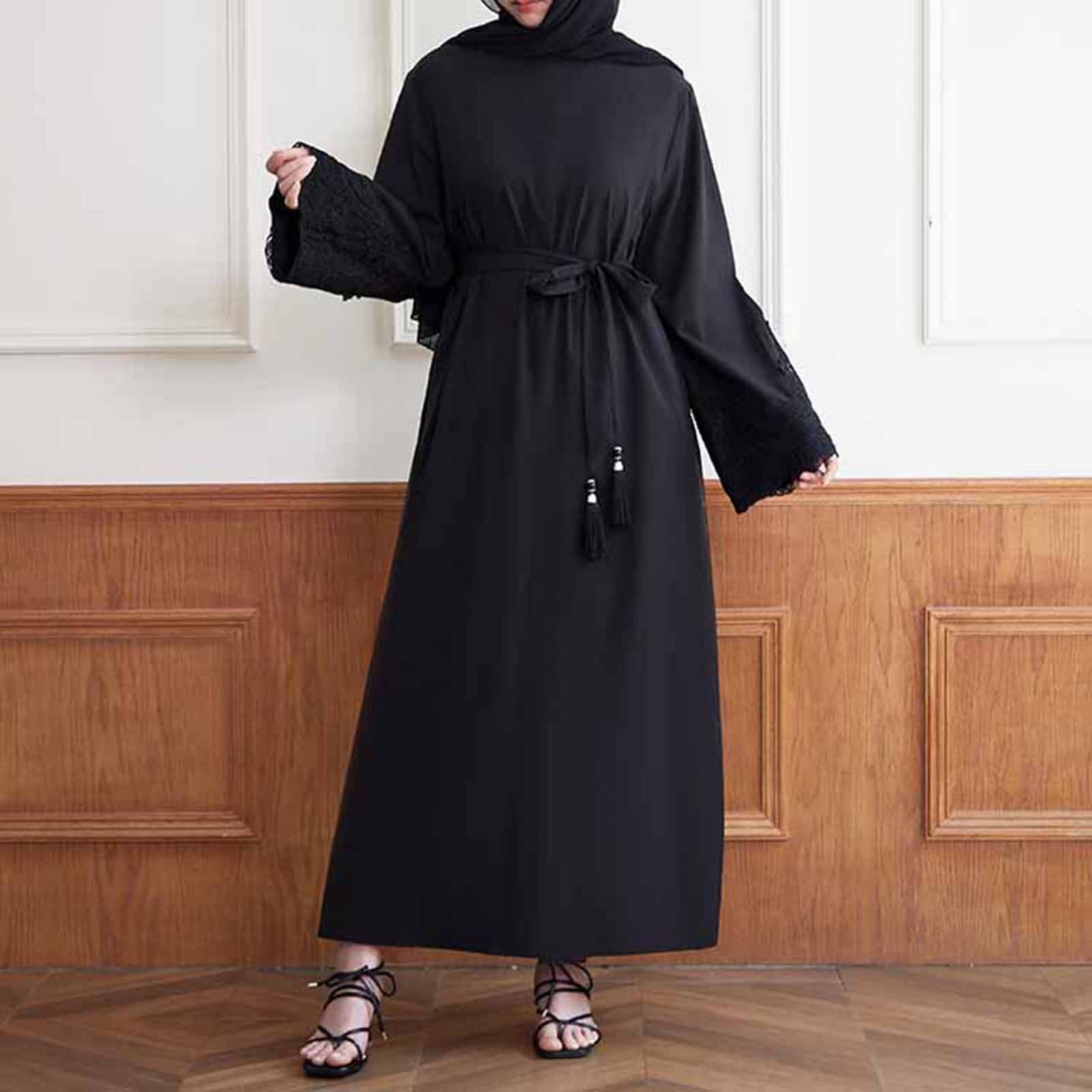 casual long dress with hijab Women Crew Neck Sleeve Pullover Summer Maxi Dress Belt Elegant Abaya Evening Gown Dresses for Women 5x Instant Two Piece Dress Formal Dresses for Women Fancy plus Colour:Raspberryy Rhinestone Mini Dress: Glam Flare Trousers Evening gowns Featuring a casual everday