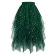 thumbnail image 1 of Women Dress Dark Green Tutu Skirts Long Tulle Skirt Layered Mesh Fairy Skirt Festival Party Skirt, 1 of 2