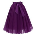 thumbnail image 1 of Women Dress Dark Purple Tutu Skirts for Women Long Tulle Skirt Fluffy Skirts Irregular Tutu Skirt, 1 of 2