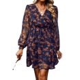 thumbnail image 2 of CUPSHE Women's Fall Maxi Dress - Square Neck Smocked Long Sleeve Formal Wedding Guest 2 of 13