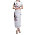 thumbnail image 1 of Women Dress New Year Chinese Style Event Short Sleeve Retro Long Cheongsam Lady, 1 of 10