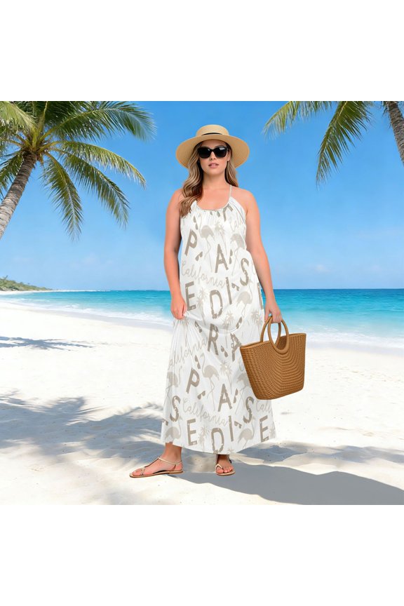 Women Dress Oversize Style Open-Back Design-Blush Alphabet Patterngg507251682p1252c1323s3159