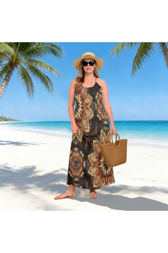 Women Dress Oversize Style Open-Back Design-Earthy Elegance Patterngg507274046p1252c1323s3159