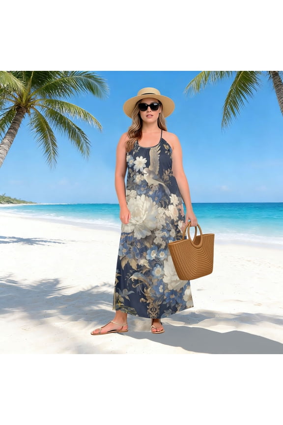 Women Dress Oversize Style Open-Back Design-Floraframe Patterngg507269560p1252c1323s3159