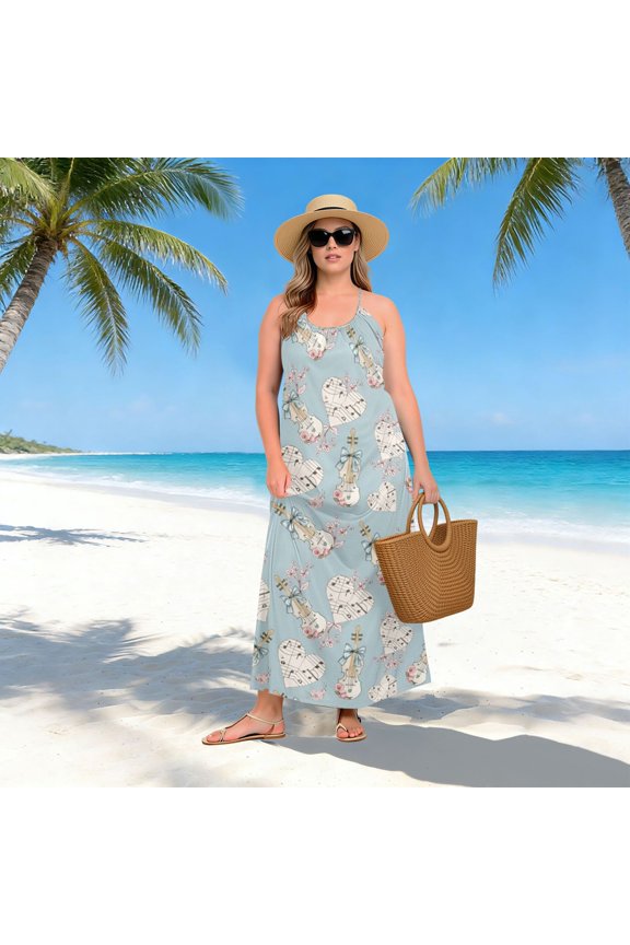 Women Dress Oversize Style Open-Back Design-Floral Teddy Tapestry Patterngg507241256p1252c1323s3159