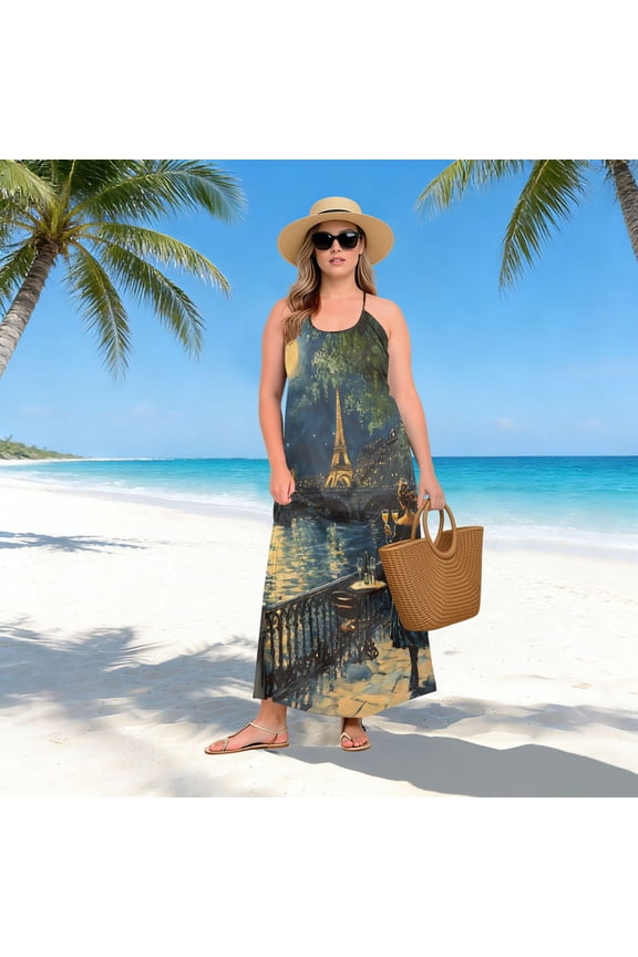 Women Dress Oversize Style Open-Back Design-Moon Girl Patterng