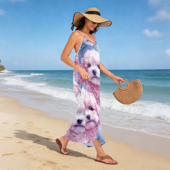 Women Dress Oversize Style Open-Back Design-Pastelpoodleheads Pattern Patterng