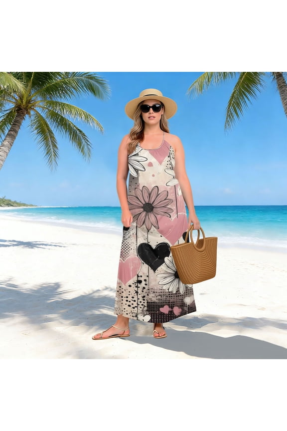 Women Dress Oversize Style Open-Back Design-Sweetheart Blooms Patterngg507270787p1252c1323s3156