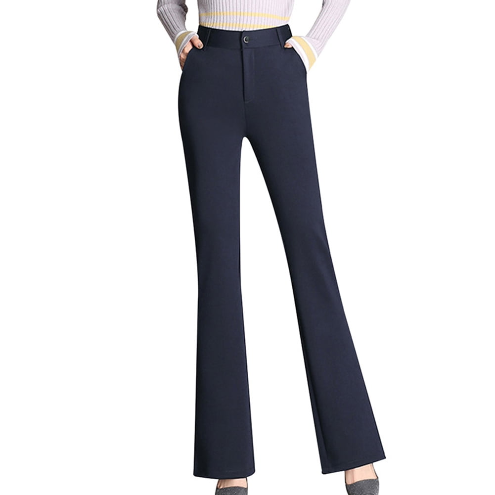 Women Dress Pant Pull On Stretch Trousers for Work Office Slim Fit High  Waist Pant New 