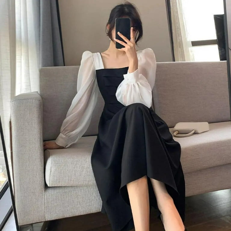 Dress patch work neck 2025