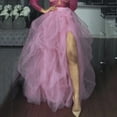 thumbnail image 1 of Women Dress Pink Tutu Skirts High Low Tulle Skirt Puffy Fairy Skirts Irregular Tutu Skirt, 1 of 5
