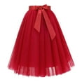 thumbnail image 1 of Women Dress Red Tutu Dress for Women Long Mesh Skirt Puffy Fairy Skirts Adult Tutus for Women, 1 of 2