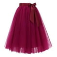 thumbnail image 1 of Women Dress Red Tutu Skirts Long Mesh Skirt Fluffy Skirt Adult Party Favor Dance, 1 of 2