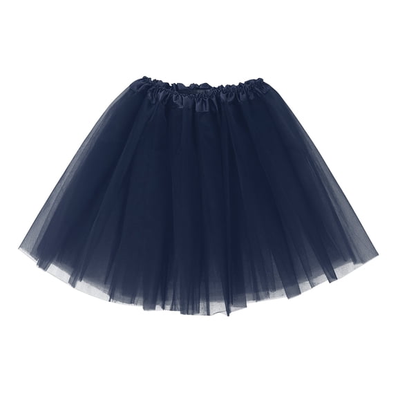Women Dress Tulle Dress Navy Tutu Skirts Puffy Fairy Skirts Irregular Tutu Skirt