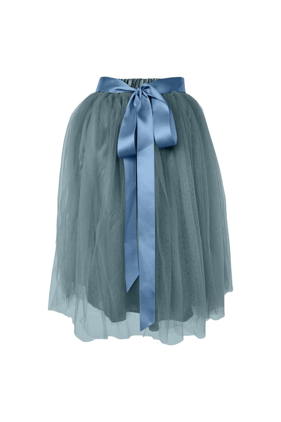 Women Dress Tulle Maxi Skirt Grey Tutu Dress Layered Puffy Fairy Skirt Irregular Adults Tutus
