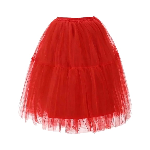 Women Dress Tulle Skirt Red Tutu Skirts for Women Layered Puffy Fairy Skirt Fairy Skirt