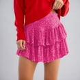 thumbnail image 1 of Women Dress Womens Red Sequin Skirt Sparkly Glitter Skirt Cute Skirt, 1 of 3