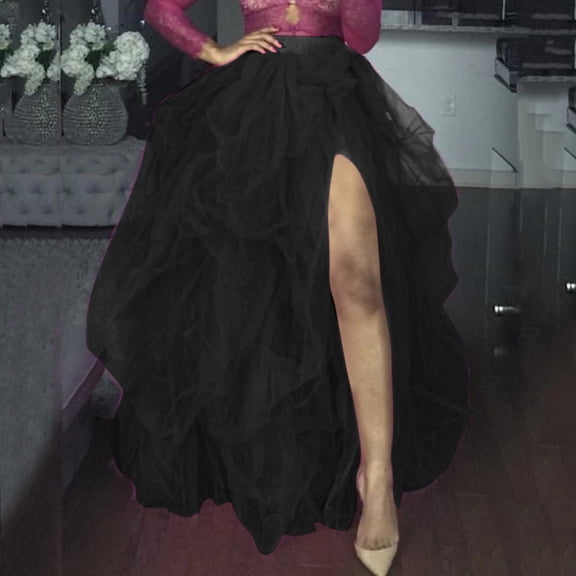 Women Dresses Black Tutu Skirts High Low Tulle Dress Fluffy Skirt Tutu for Women Adults