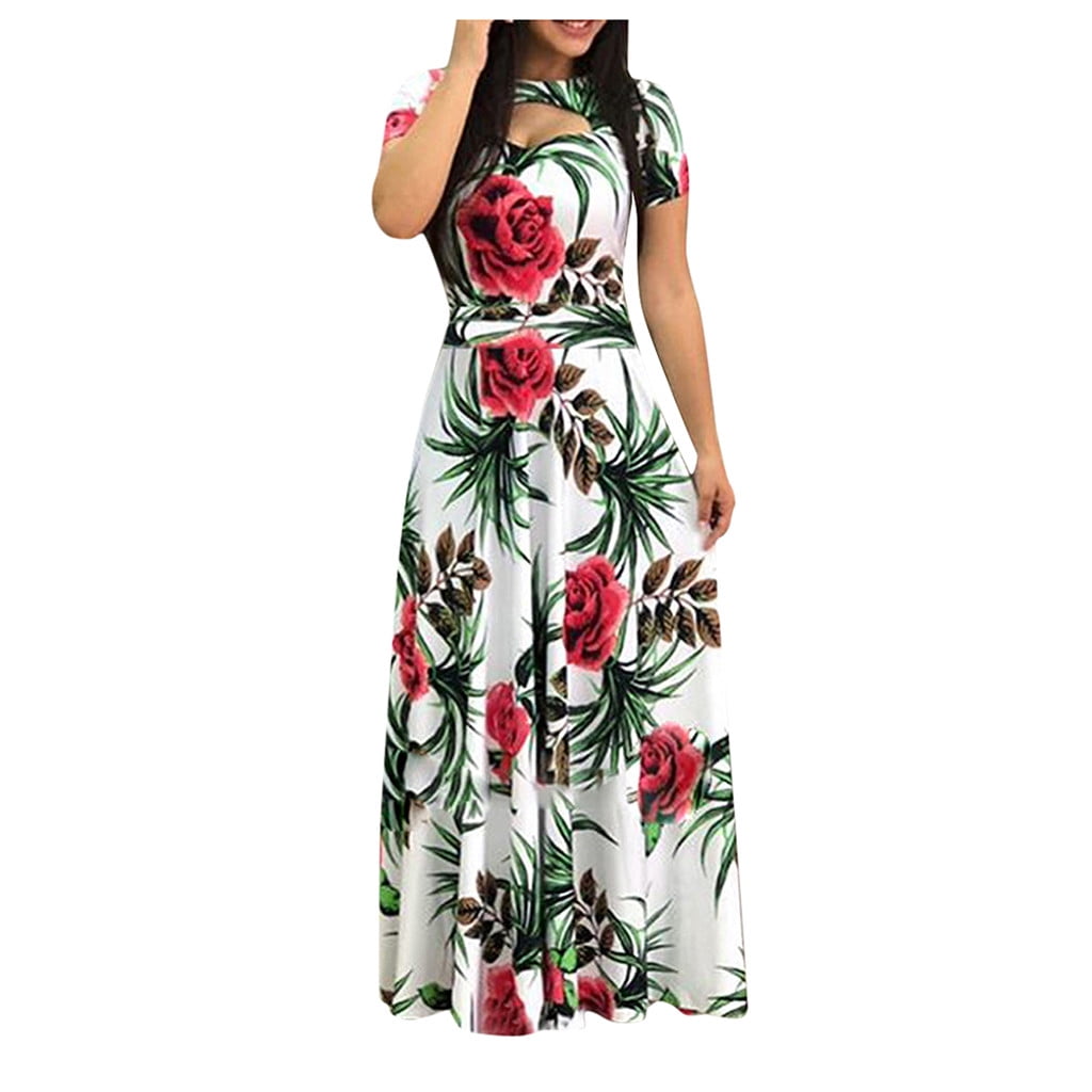 Women Dresses Clothing Casual Dresses for Women Fashion Women Short Sleeve Floral Boho Print Long Dress Ladies Casual Dress Women Dresses Clothing Casual Dresses for Women Fashion Women Short Sleeve Floral Boho Print Long Dress Ladies Casual Dress