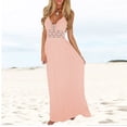 thumbnail image 1 of Women Dresses Fashion Dresses Solid Sleeveless Sexy Sling Fashion Dresses Pink Trendy Skirt Size S, 1 of 6