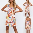 thumbnail image 1 of Women Dresses Leisure Dresses Printed Loose Sling Sleeveless Printed Sexy Fashion Dresses Multicolor Trendy Skirt Size L, 1 of 7