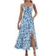 thumbnail image 1 of Women Dresses Party Elegant Casual Nightgowns Sleeveless Soft Lightweight Sleep Dress Summer Comfy Pleated V Neck Night Dress Wedding Guest Cocktail Clubbing Dresses Evening Gowns, 1 of 6