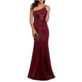 thumbnail image 1 of Women Dresses Plus Leggings Dresses Sleeveless Sling Sexy Solid Fashion Dresses Wine Trendy Skirt Size M, 1 of 5