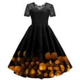 thumbnail image 1 of Women Dresses ,Ladies Sleeveless Vintage 1950s Dresses Elegant Housewife Evening Party Prom Dress Retro Swing Work Office Dress Plus Size A Line Flared Swing Wedding Guest Dress, 1 of 5