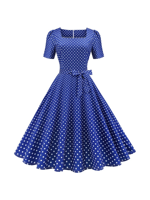 Women Dresses Sale ,Ladies Sleeveless Vintage 1950s Dresses Elegant Housewife Evening Party Prom Dress Retro Swing Work Office Dress Plus Size A Line Flared Swing Wedding Guest Dress