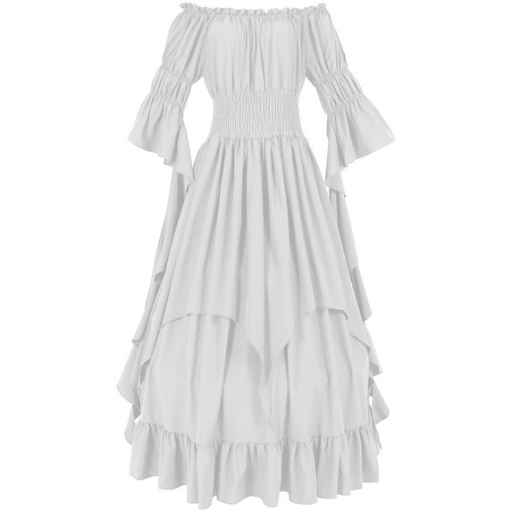 Women Dresses Skirt Fairy Witch Dress Retro Gown Dress