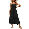 thumbnail image 1 of Women Dresses Strapless Wrap Dress Fashion Lady Summer Casual Camis Dress Sleeveless Camisole Long Dress Cami Dress, 1 of 4