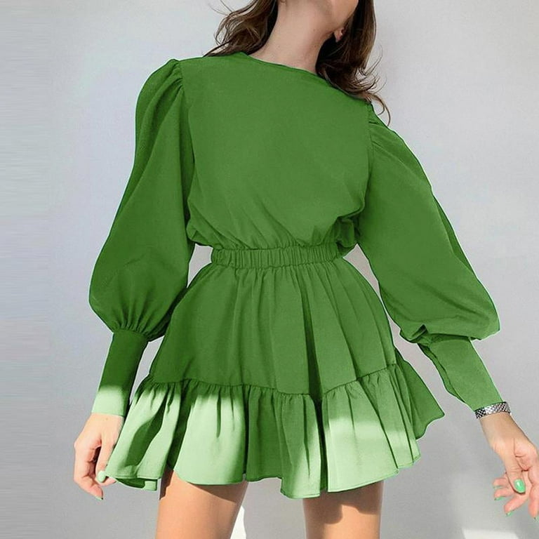 Solid color short dresses sales